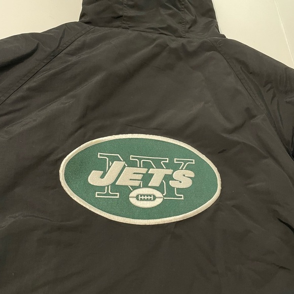 New York Jets NFL Men’s Reversible Hoodie Jacket XL Football Black/ Green NYJ - Picture 4 of 7